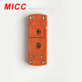 MICC N tipo omega 2 flat pin tamanho mini termopar conector